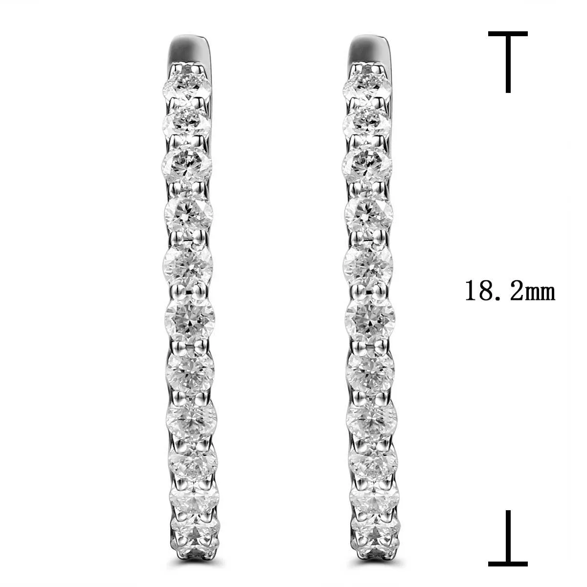 0.72ct tw Diamond Inside-out Hoop Huggie Earrings