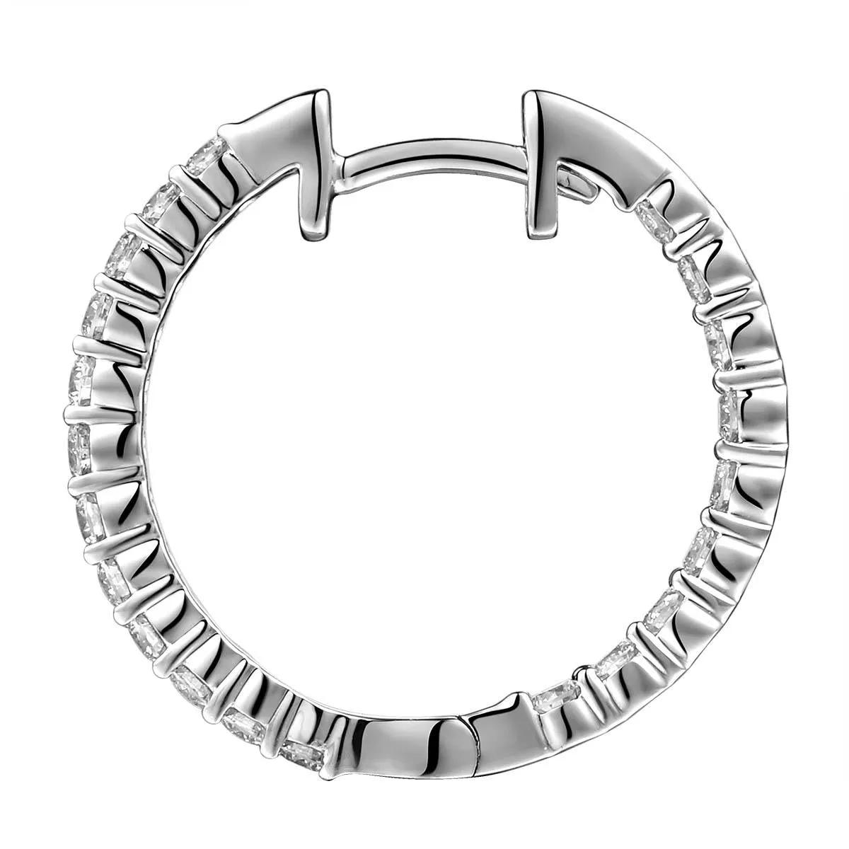 0.72ct tw Diamond Inside-out Hoop Huggie Earrings