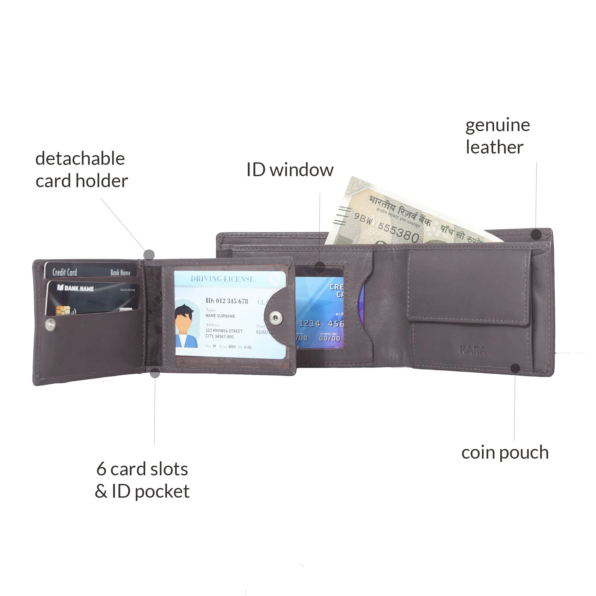 10012 Black Bifold Wallet