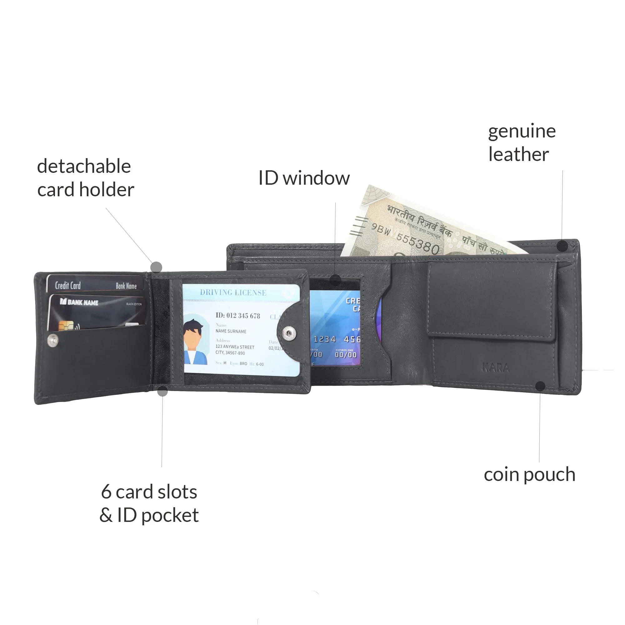 10012 Black Bifold Wallet