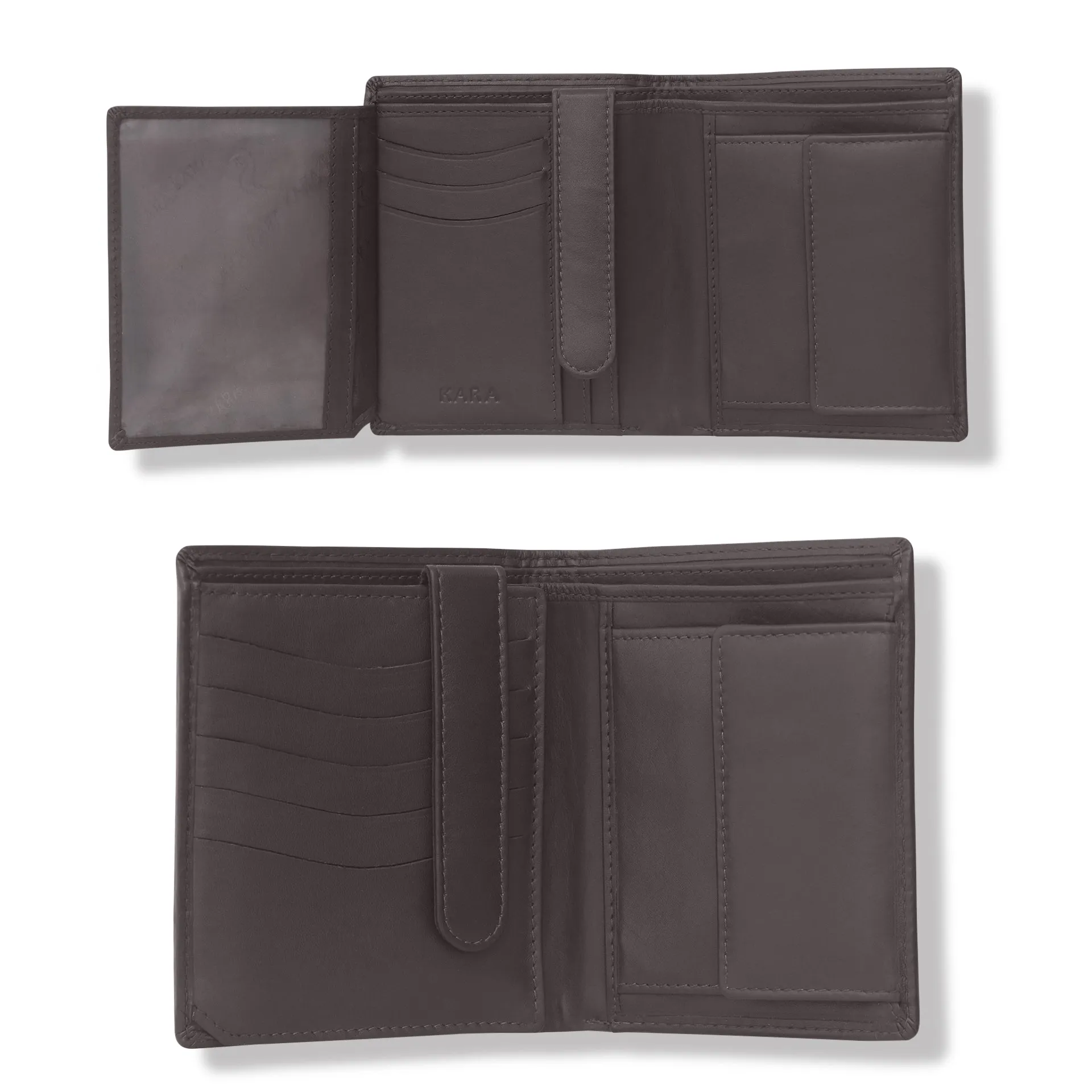 10027 Black Vertical Bifold Wallet