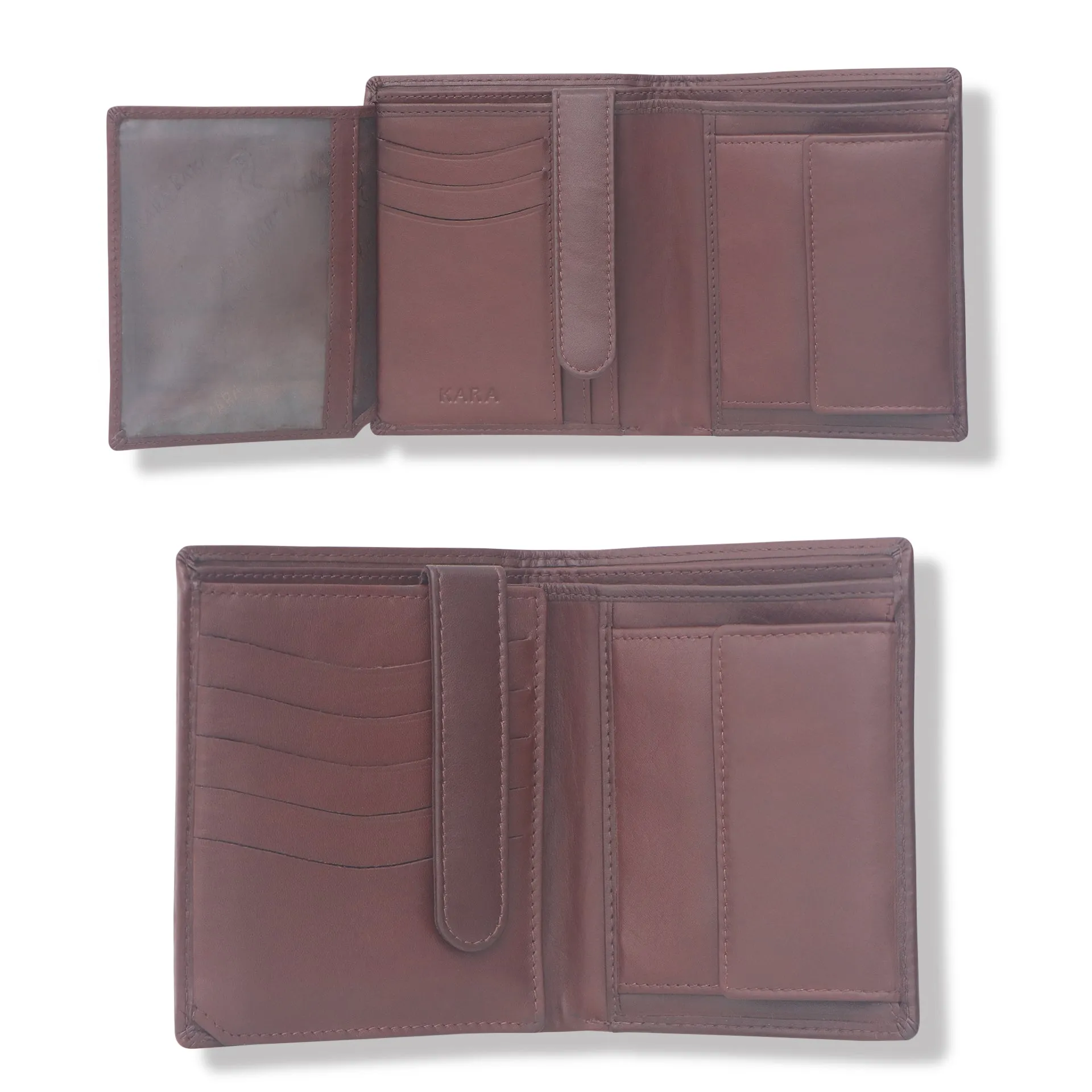 10027 Black Vertical Bifold Wallet