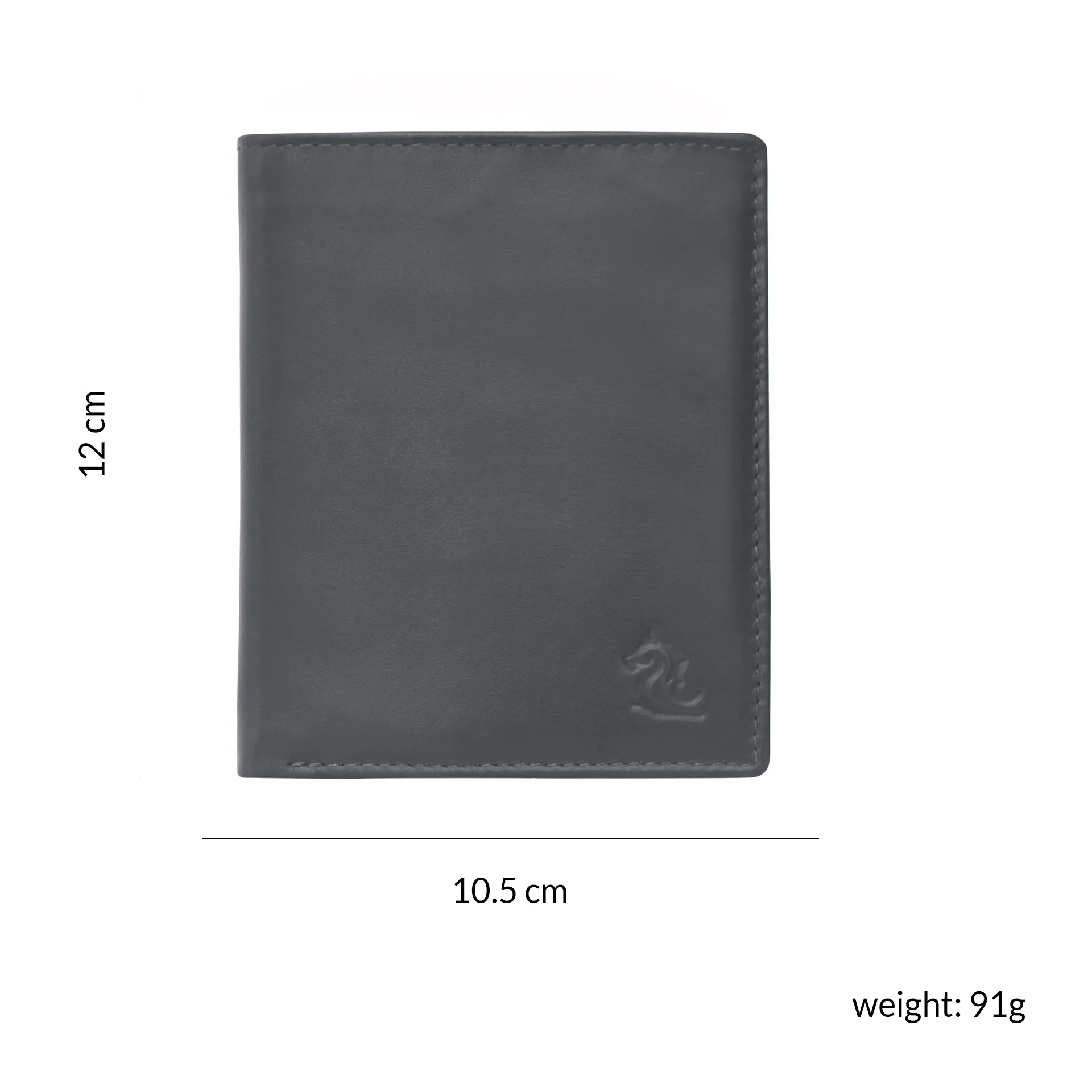 10027 Black Vertical Bifold Wallet