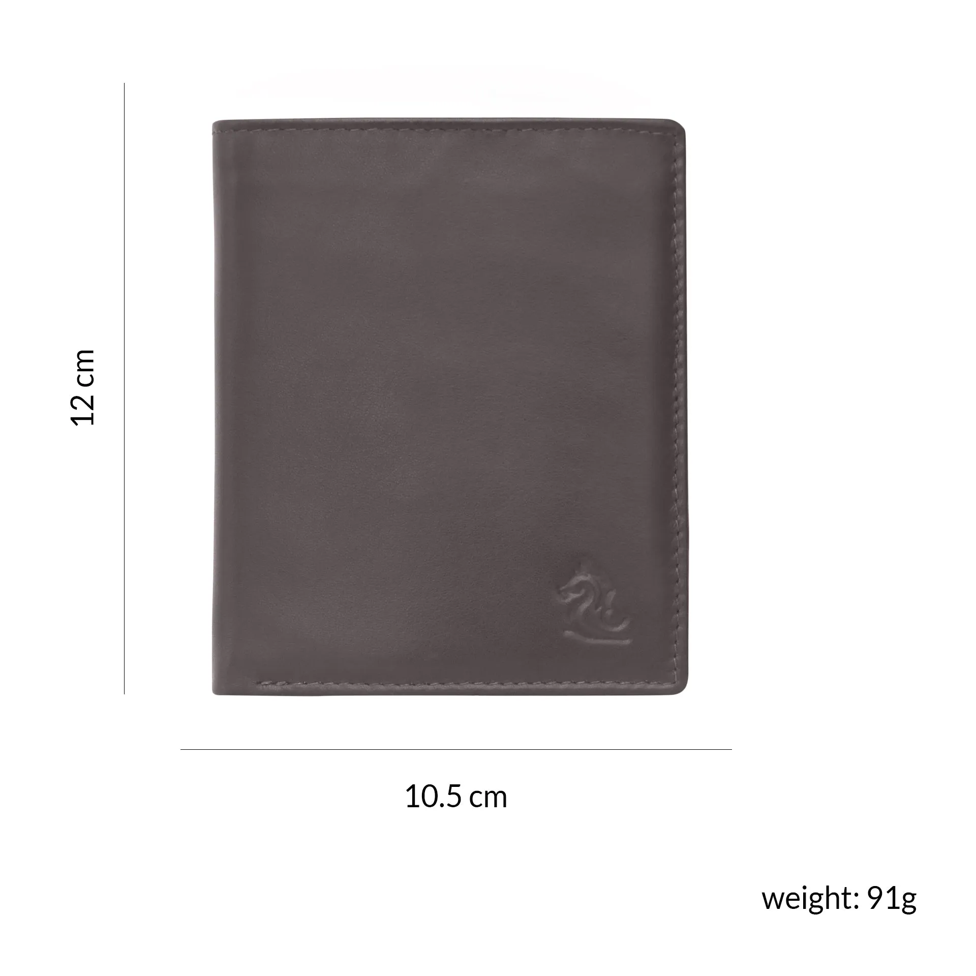 10027 Brown Vertical Bifold Wallet