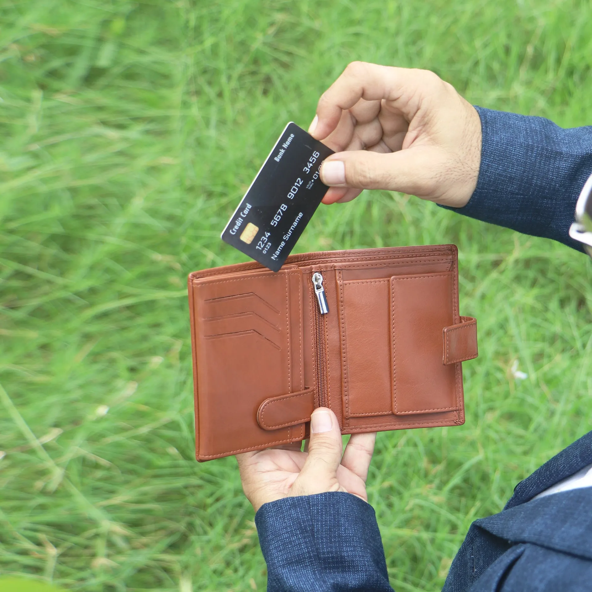 10029 Cognac Leather Wallet