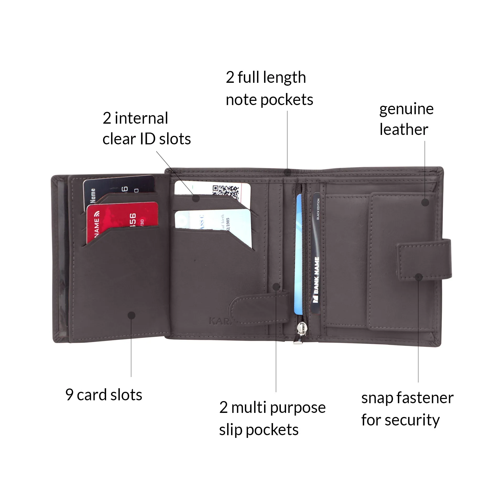 10029 Cognac Leather Wallet