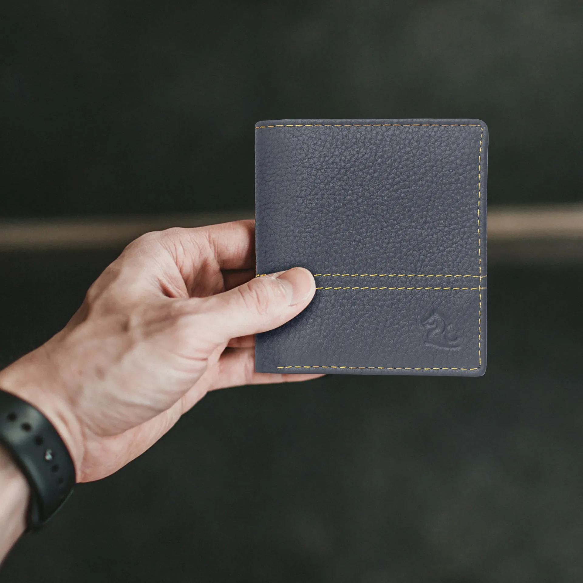 10088 Maroon Contrast Stitched Wallet