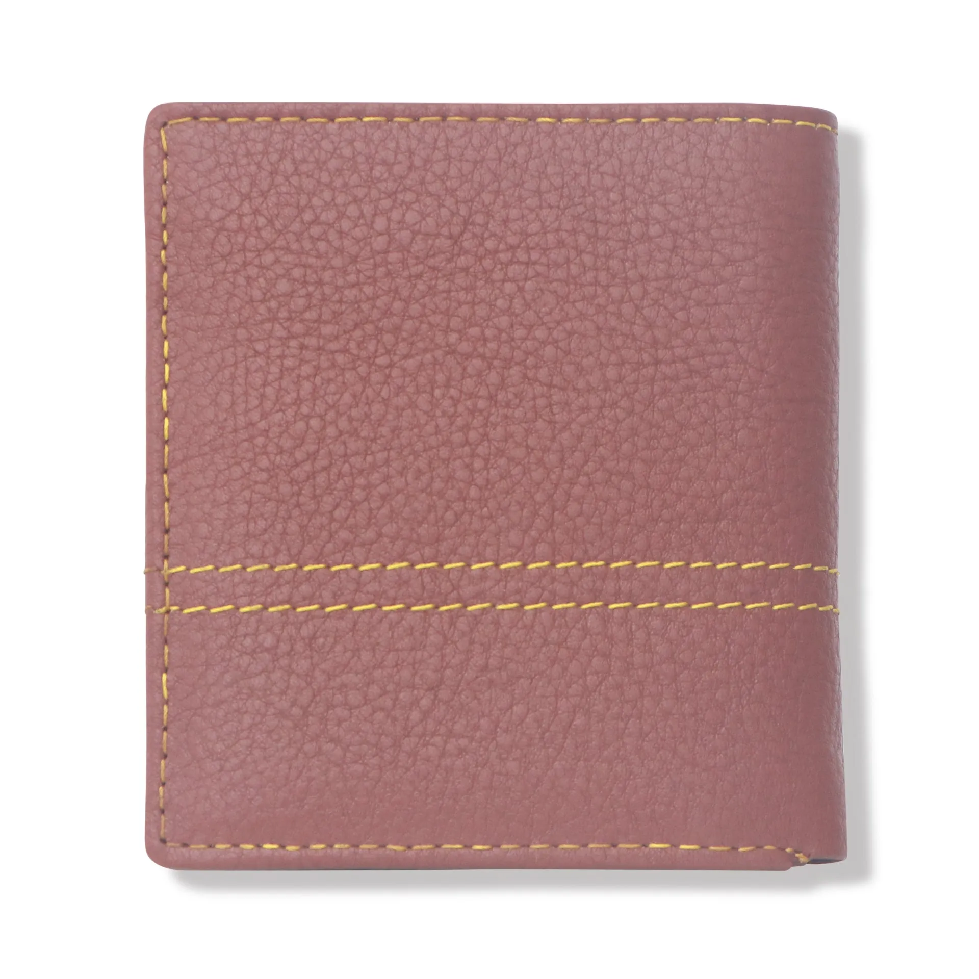 10088 Maroon Contrast Stitched Wallet
