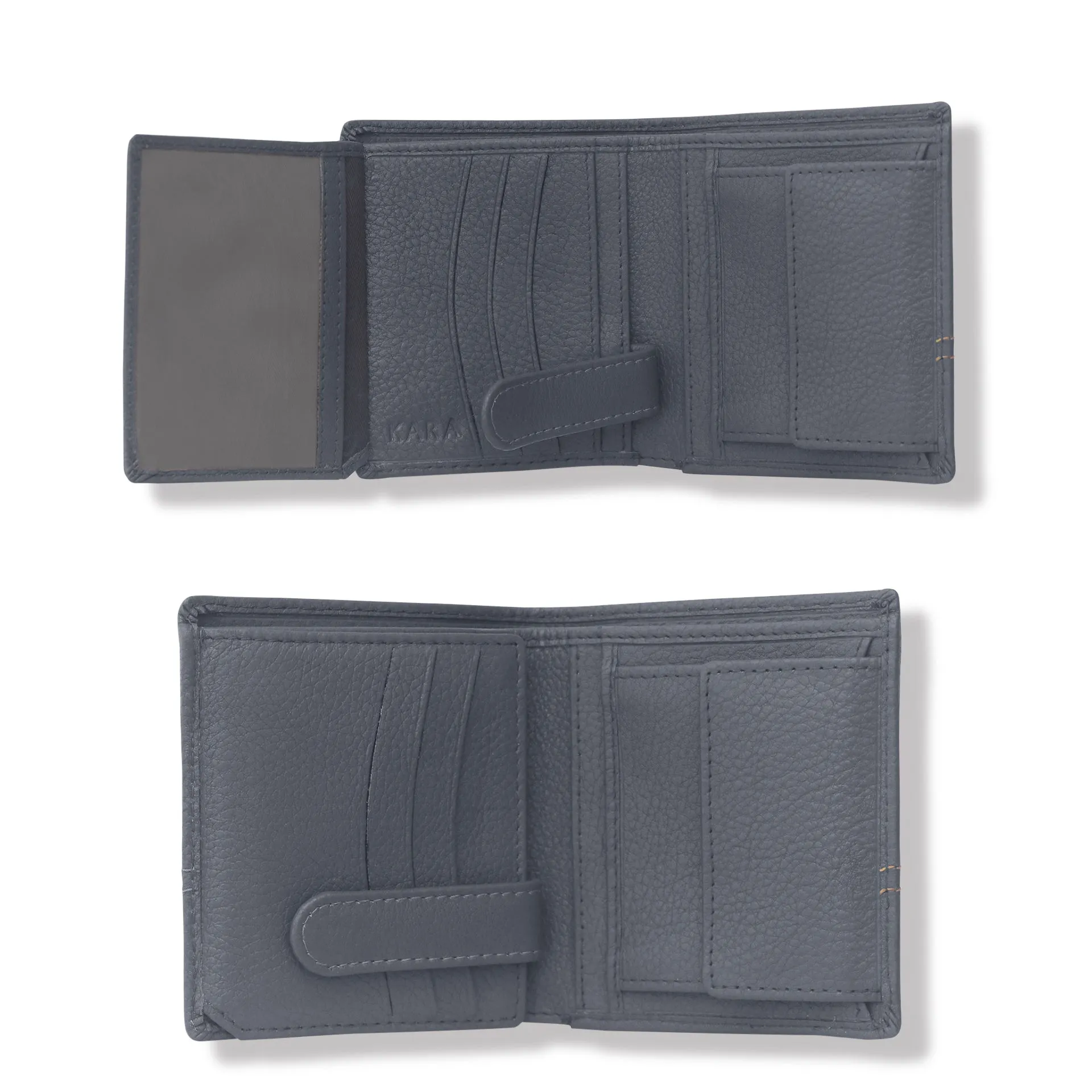10088 Maroon Contrast Stitched Wallet