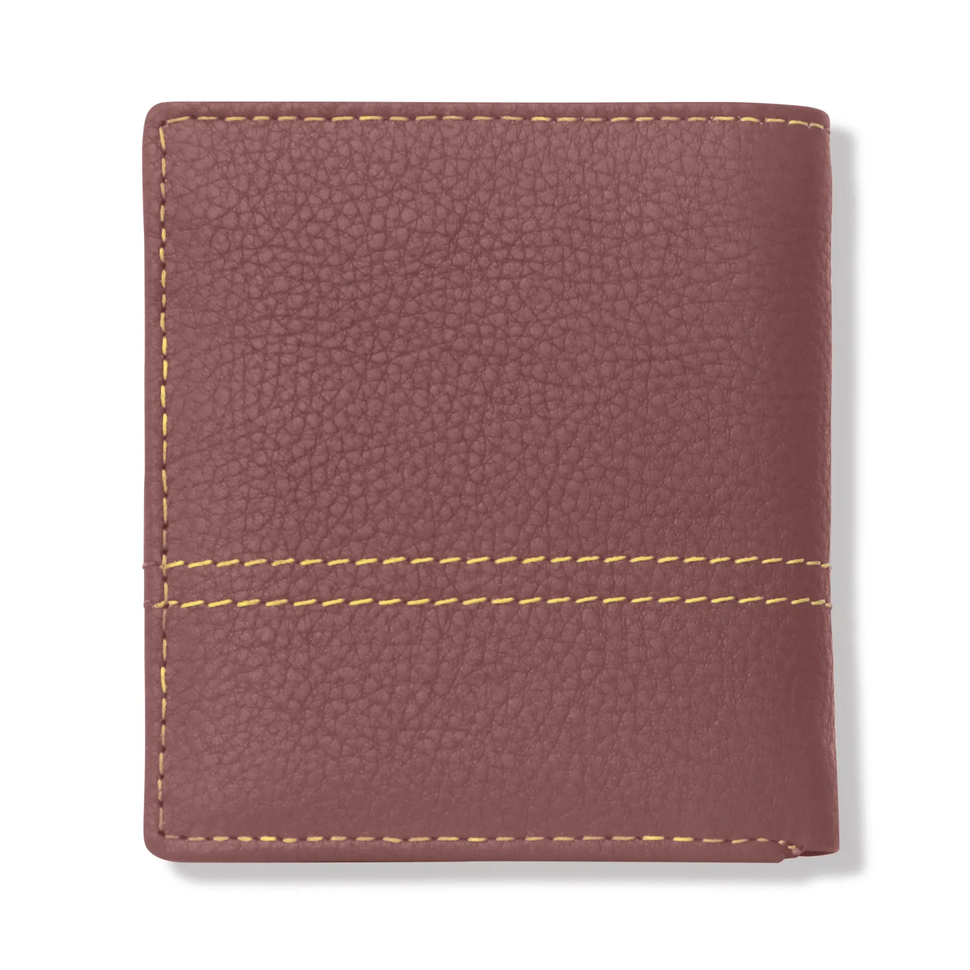 10088 Maroon Contrast Stitched Wallet
