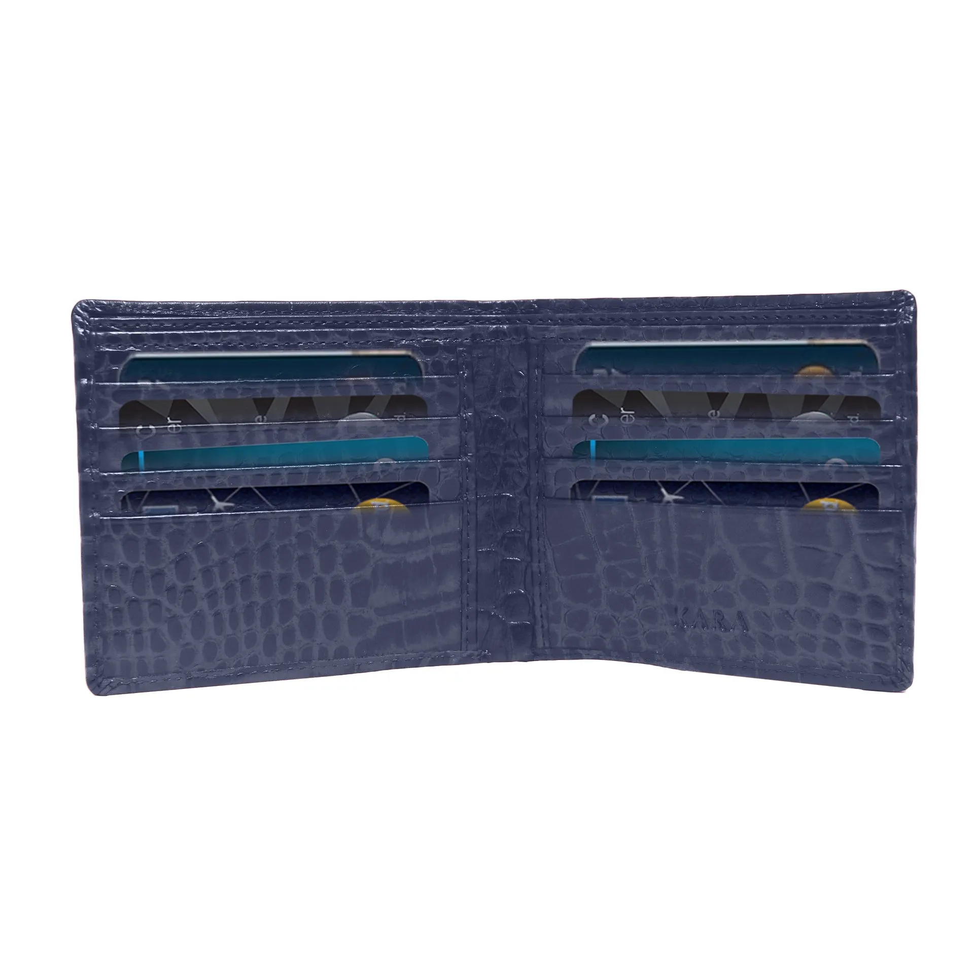 10148 Croco Red Leather Bifold Wallet for Men