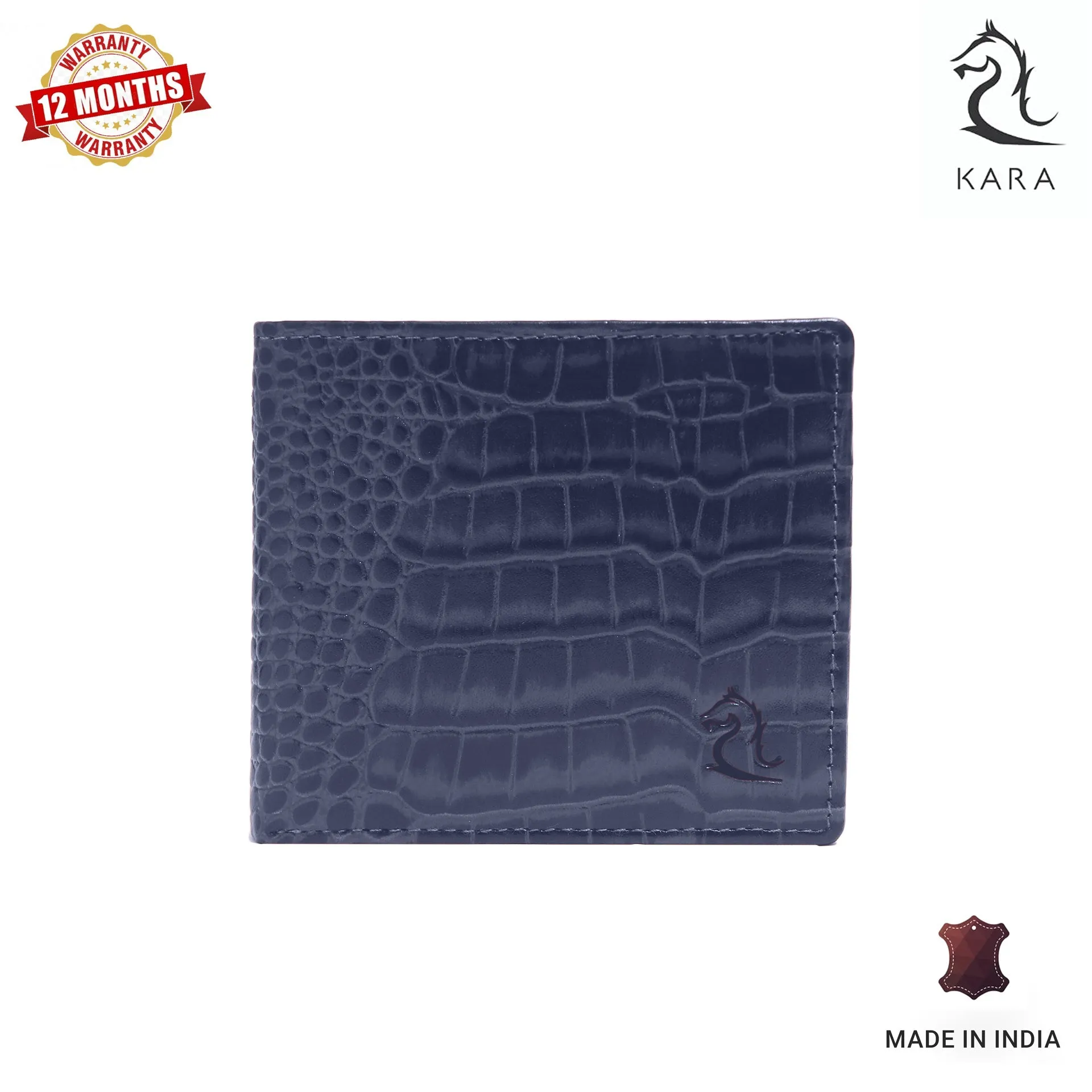 10148 Croco Red Leather Bifold Wallet for Men