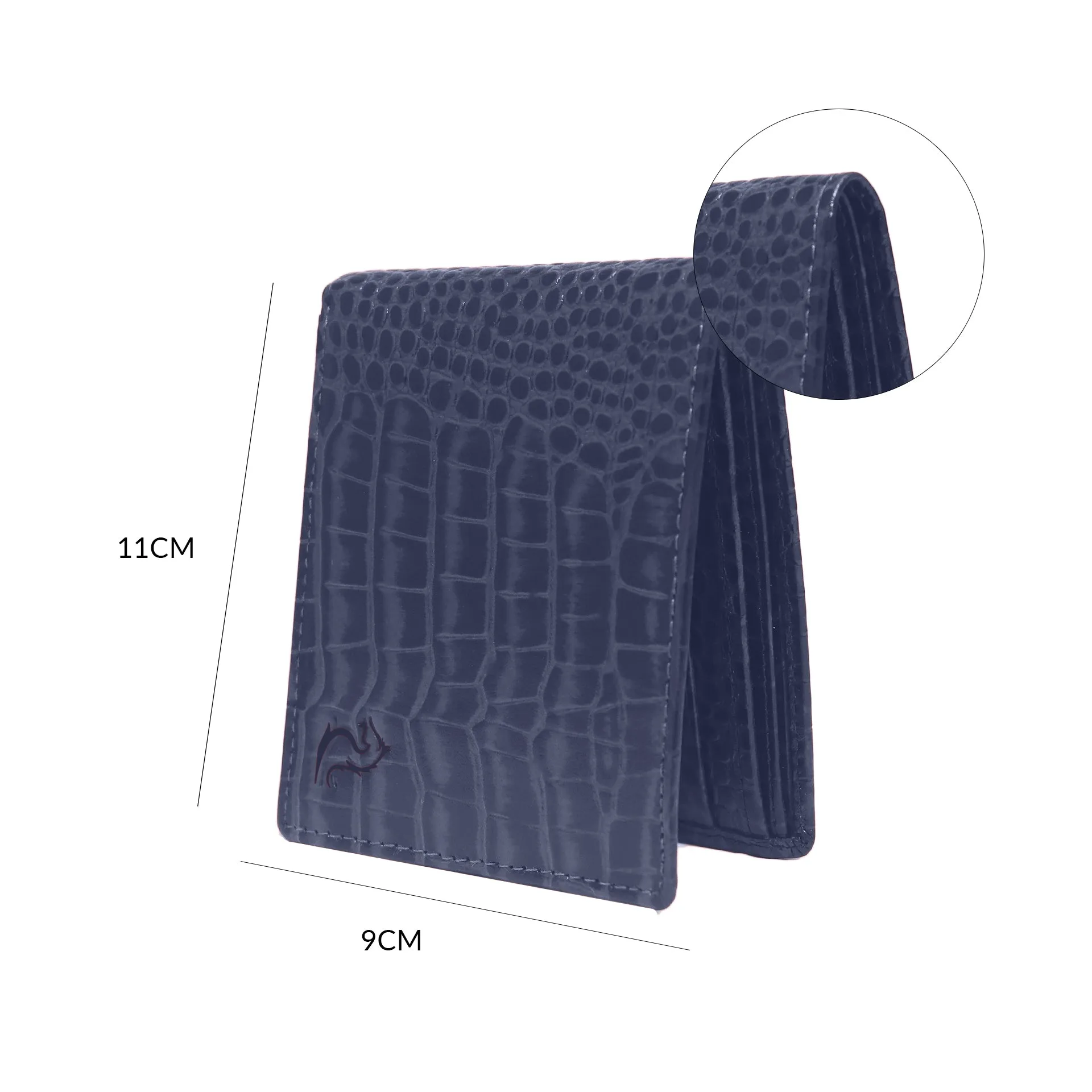 10148 Croco Red Leather Bifold Wallet for Men