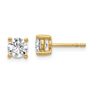 14k Gold 1/5 ct Round Lab Grown Diamond Stud Earrings VS Clarity, D-E Color