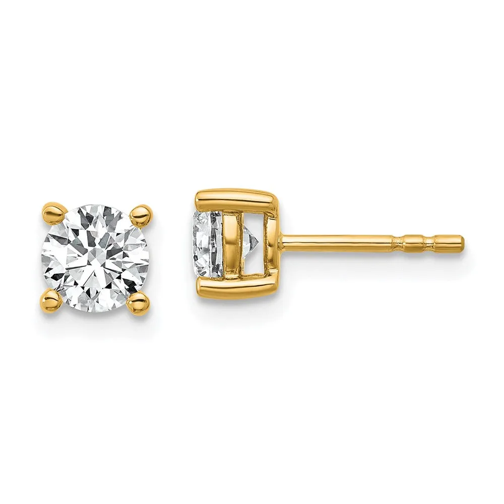 14k Gold 1/5 ct Round Lab Grown Diamond Stud Earrings VS Clarity, D-E Color