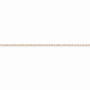 14K Rose Gold Diamond-Cut Rope Chain Anklet