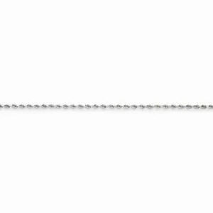 14K White Gold Diamond-Cut Rope Chain Anklet
