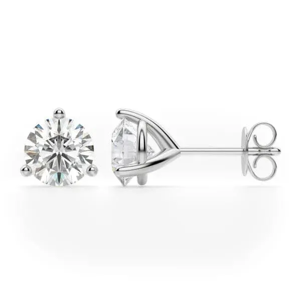 14K White Gold Diamond Martini Stud 1.38CTW