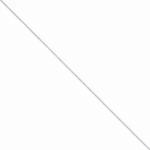 14K White Gold Solid Diamond-Cut Cable Chain Anklet