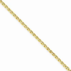 14K Yellow Gold Light Wheat Anklet