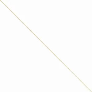 14K Yellow Gold Solid Polished Cable Chain Anklet