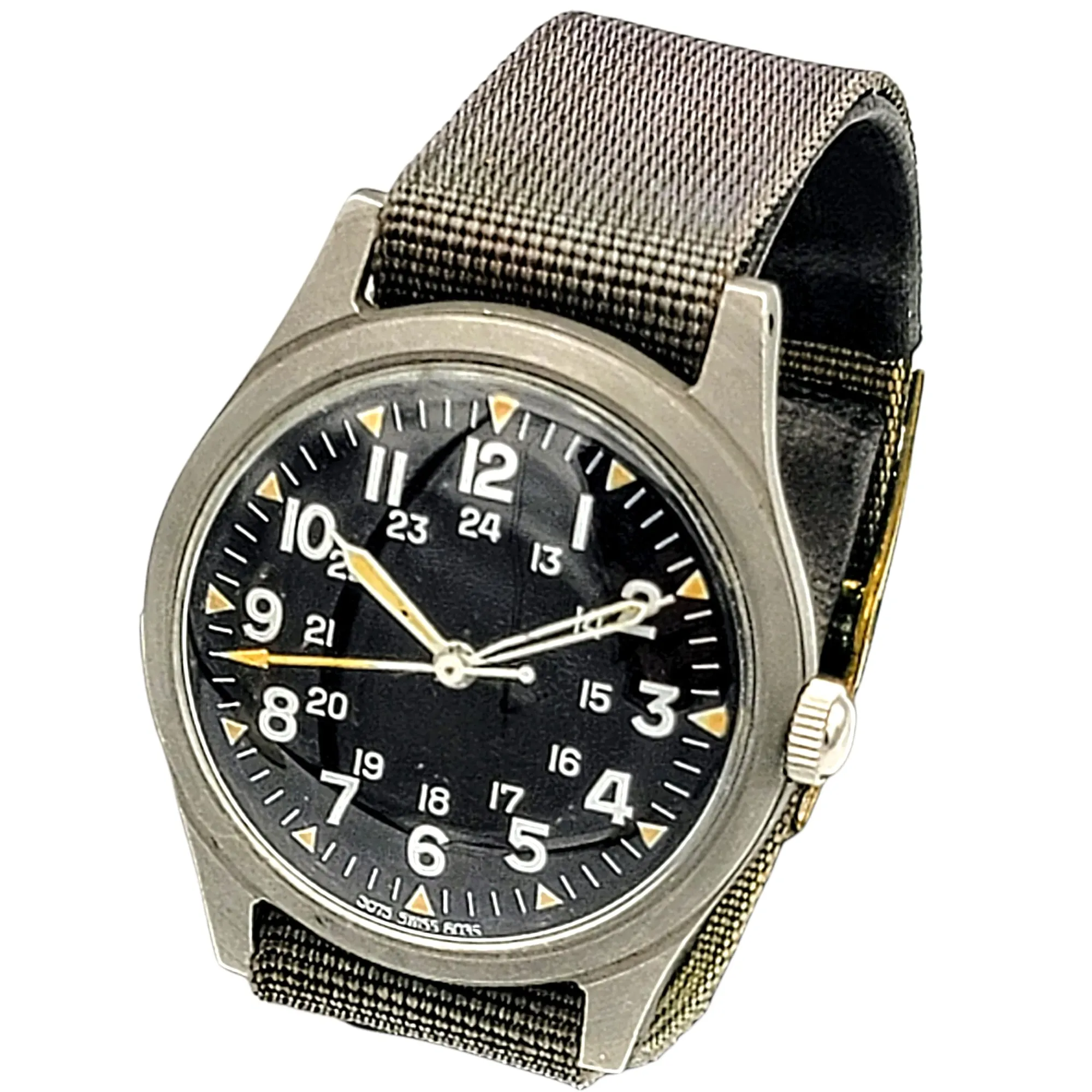 1974 Benrus GG-W-113 U.S. Military Pilots Wrist Watch Vietnam War