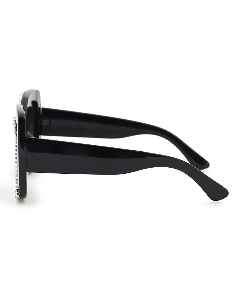 1Pair Diamond Oversized Square Sunglasses
