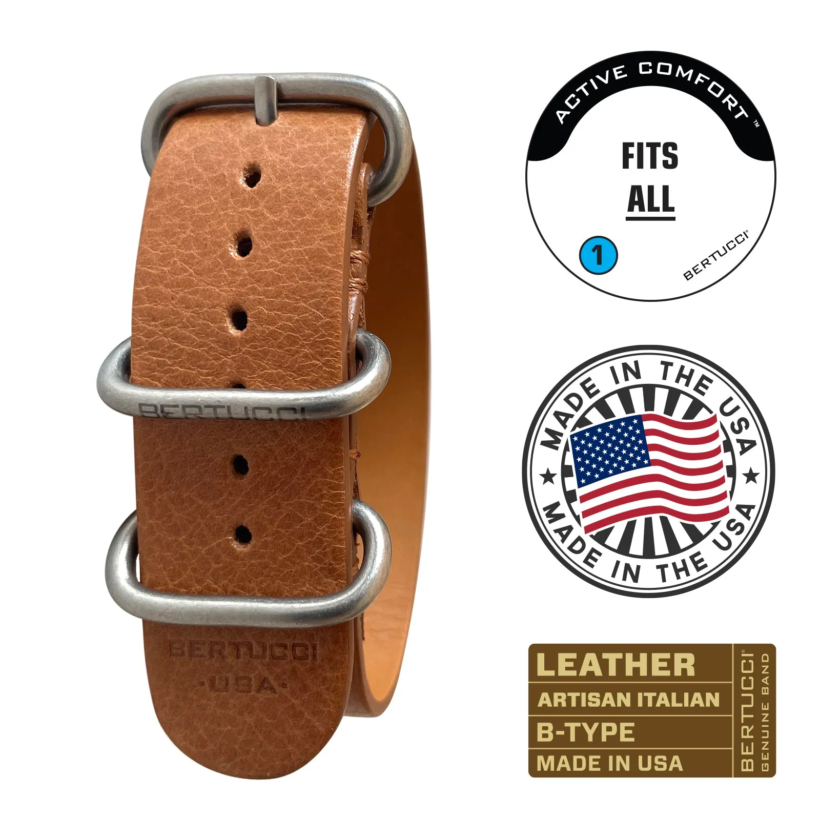 #386 – Tuscan Tan Artisan Italian Leather, 7/8" - 22 mm size for A-2, A-3, A-6 & D-3 Cases