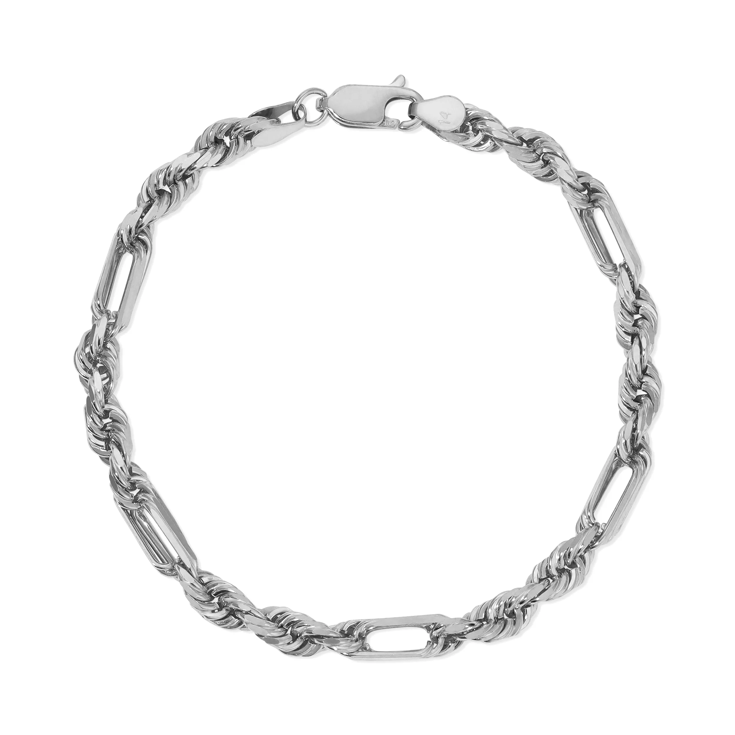 5.5MM Figarope Bracelet (Diamond Cut)