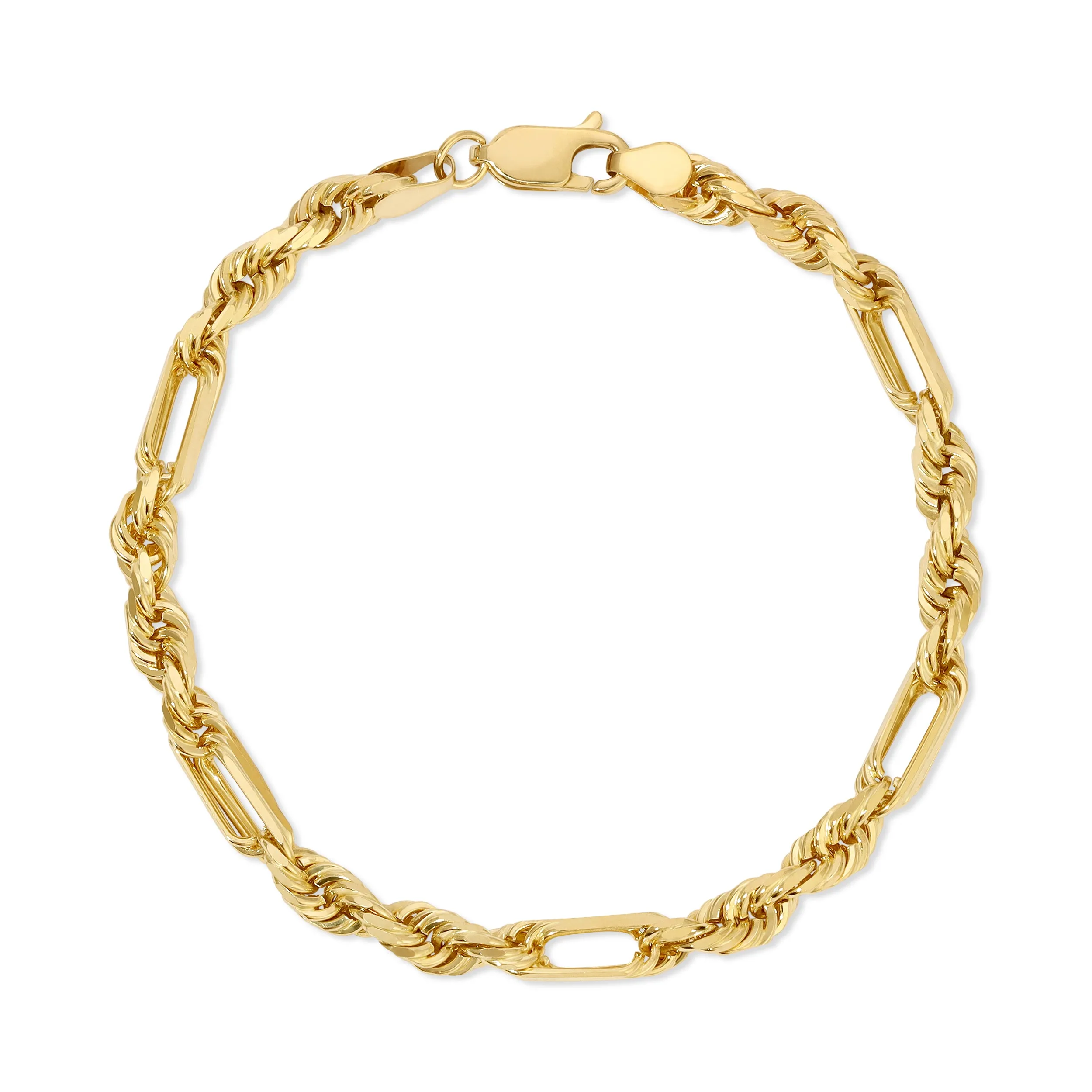 5.5MM Figarope Bracelet (Diamond Cut)