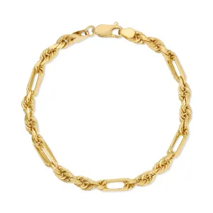 5.5MM Figarope Bracelet (Diamond Cut)