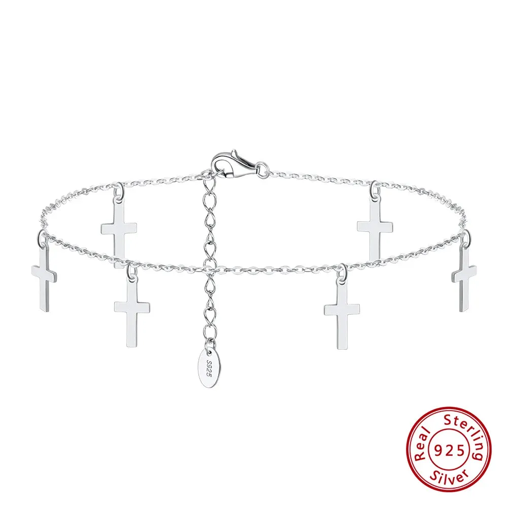 925 Sterling Silver Star Anklets for Women