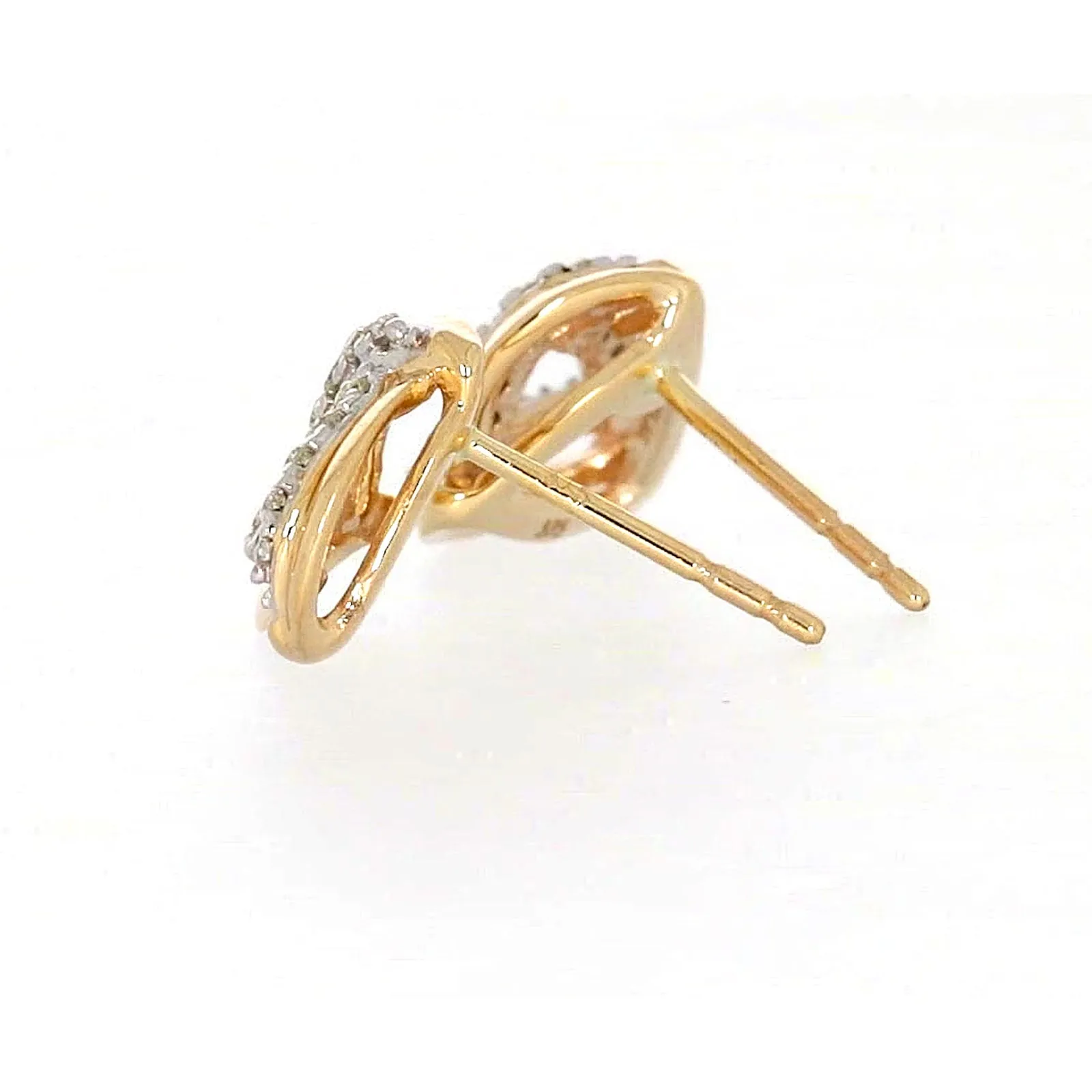 9ct Yellow Gold Round Brilliant Cut 0.12 CARAT tw of Diamonds Stud Earrings