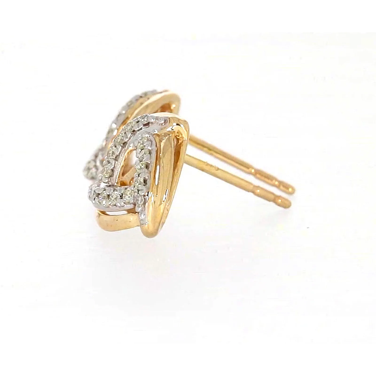 9ct Yellow Gold Round Brilliant Cut 0.12 CARAT tw of Diamonds Stud Earrings