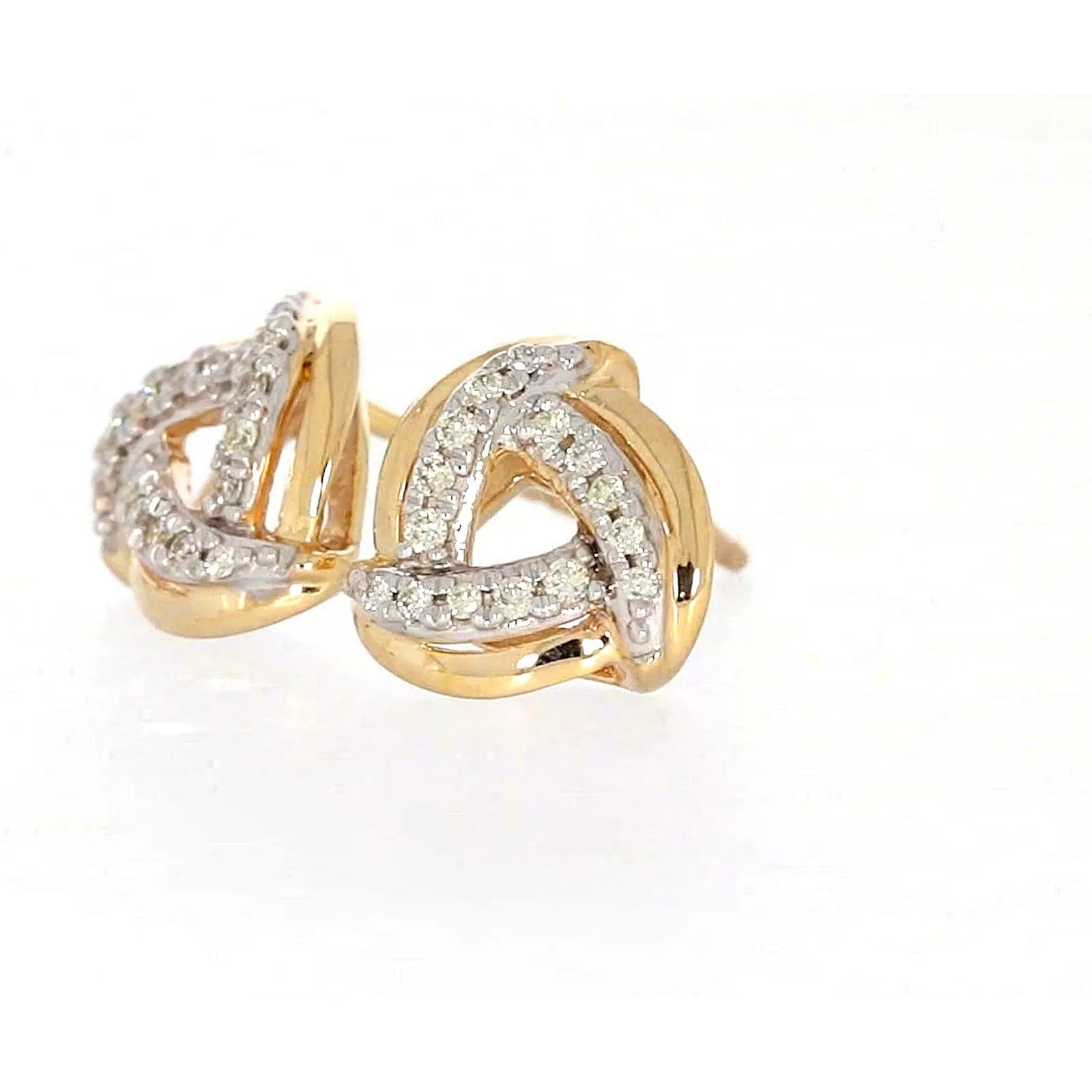 9ct Yellow Gold Round Brilliant Cut 0.12 CARAT tw of Diamonds Stud Earrings