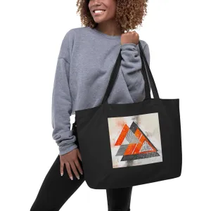Abstract Yoga Art Buddha 1 Large organic tote bag