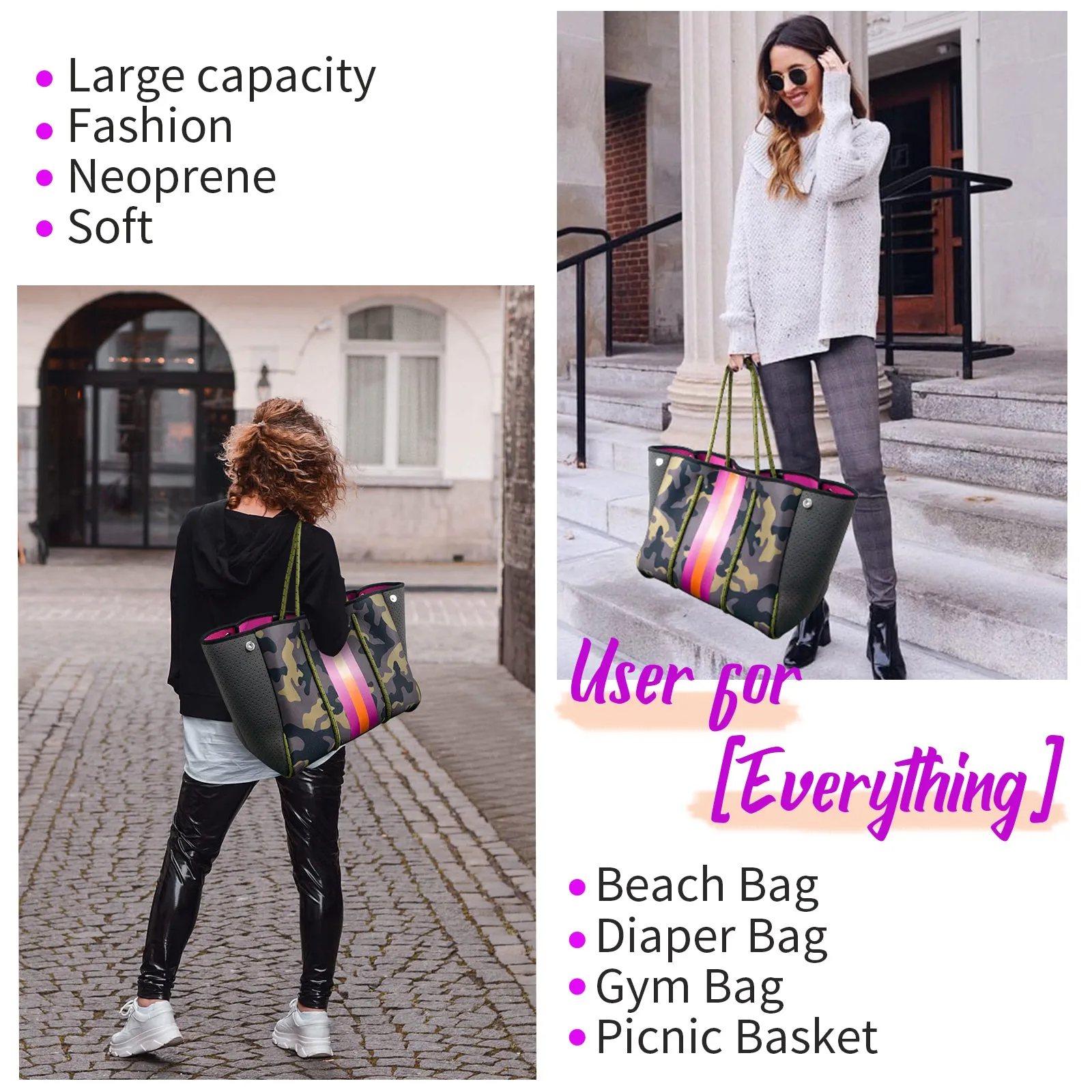 Andrea Neoprene Tote | Ouname