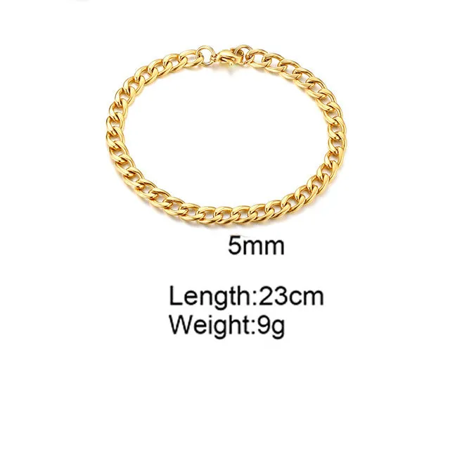 Anklets For Men Bracelet, Cuban Chain Anklet Bracelet