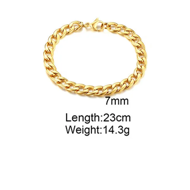 Anklets For Men Bracelet, Cuban Chain Anklet Bracelet