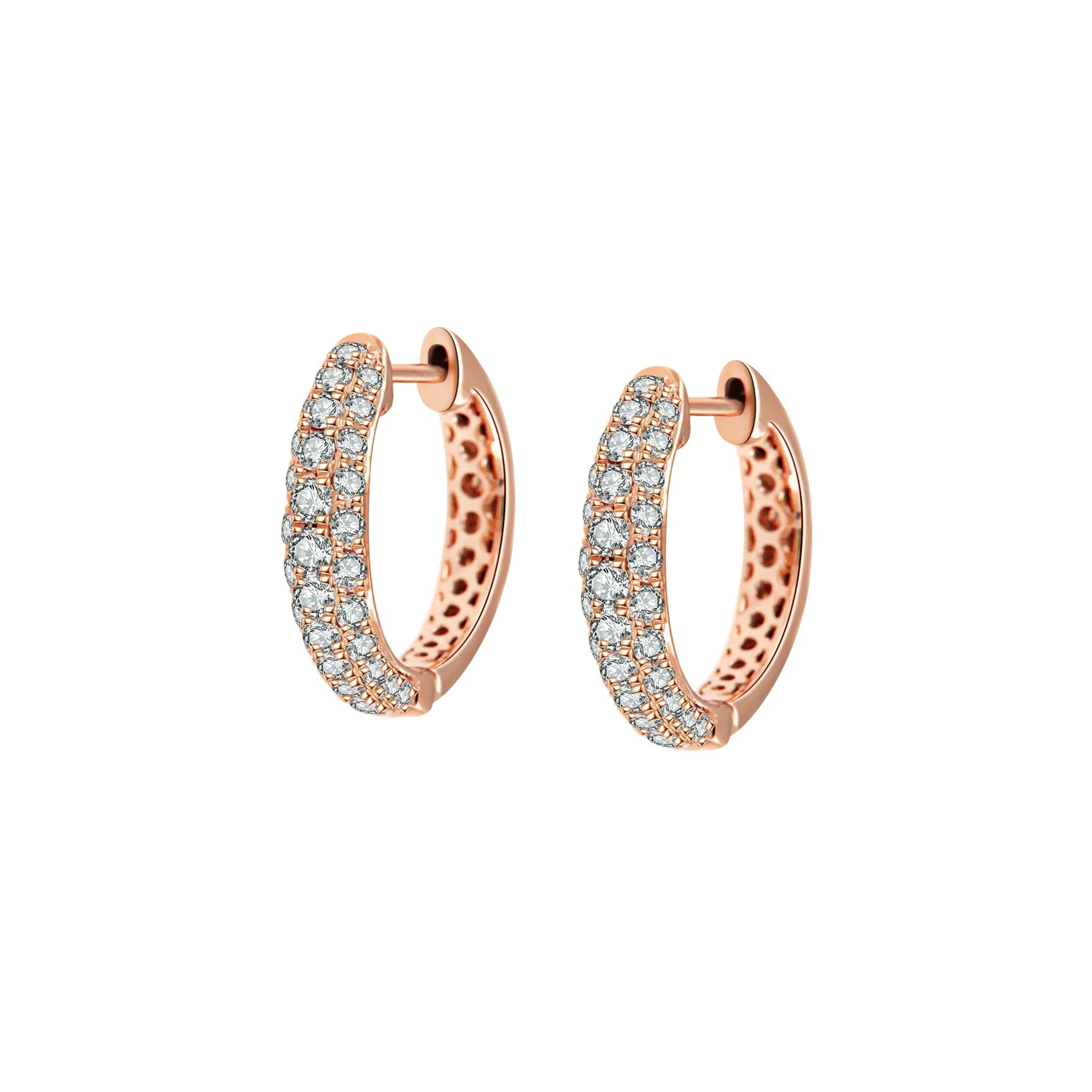 Artisan Round Huggies | White Gold