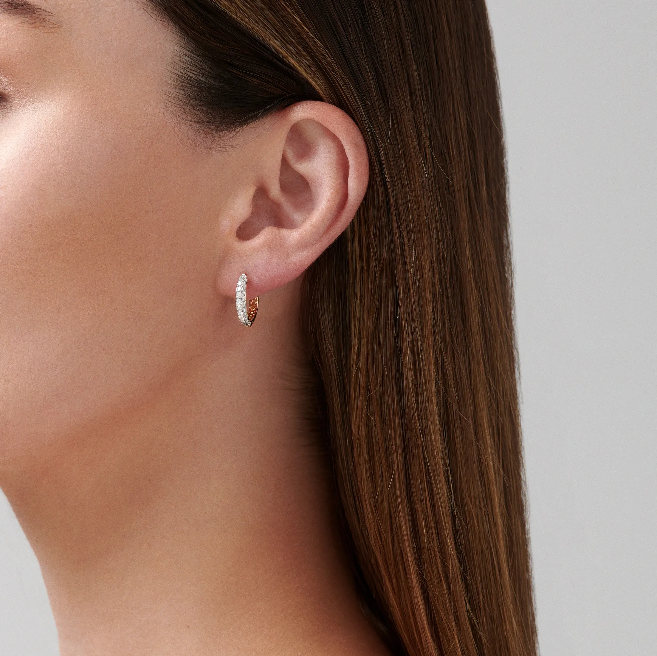 Artisan Round Huggies | White Gold
