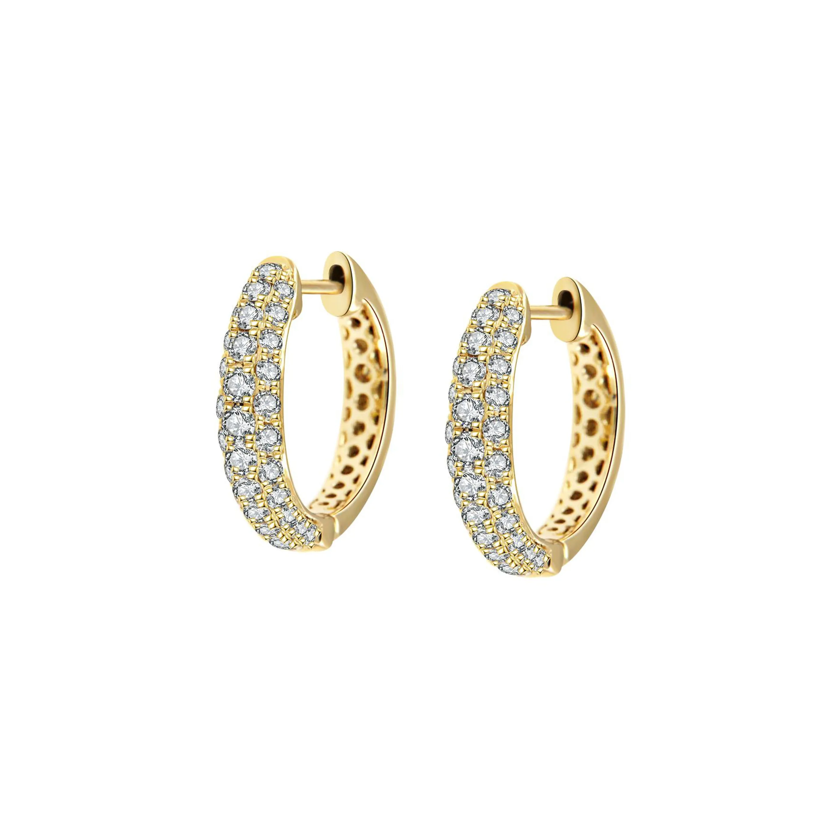 Artisan Round Huggies | White Gold