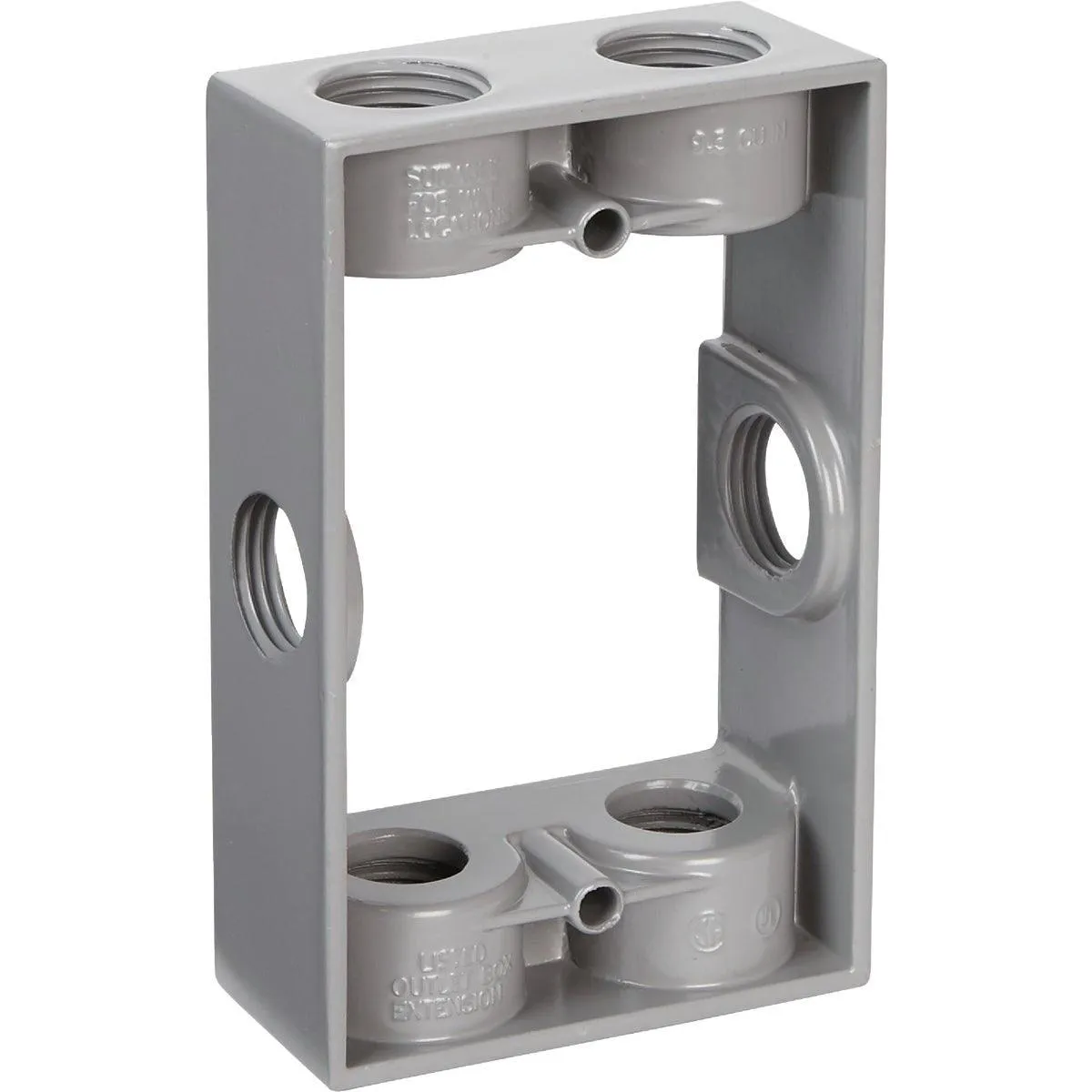 Bell 6-Outlet 1/2 In. NPT Die-Cast Aluminum Weatherproof Outdoor Box Extension Adapter 1