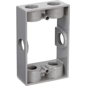 Bell 6-Outlet 1/2 In. NPT Die-Cast Aluminum Weatherproof Outdoor Box Extension Adapter 1