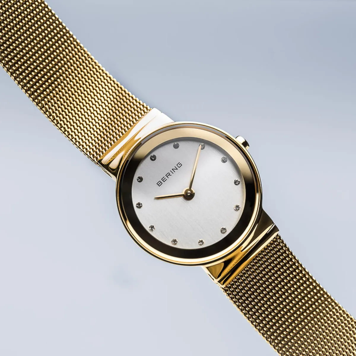 Bering Ladies Classic Gold Plated Mesh Watch