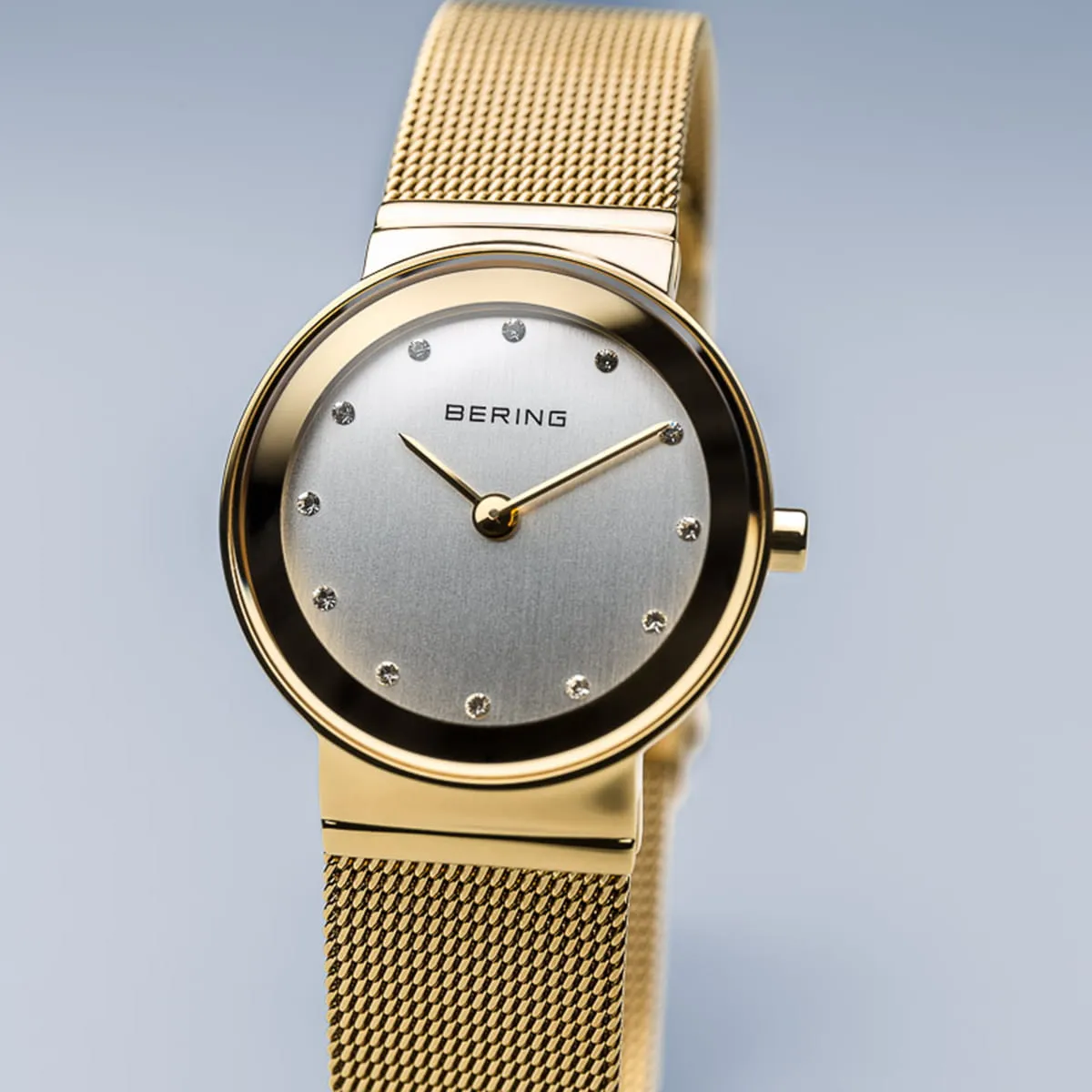 Bering Ladies Classic Gold Plated Mesh Watch