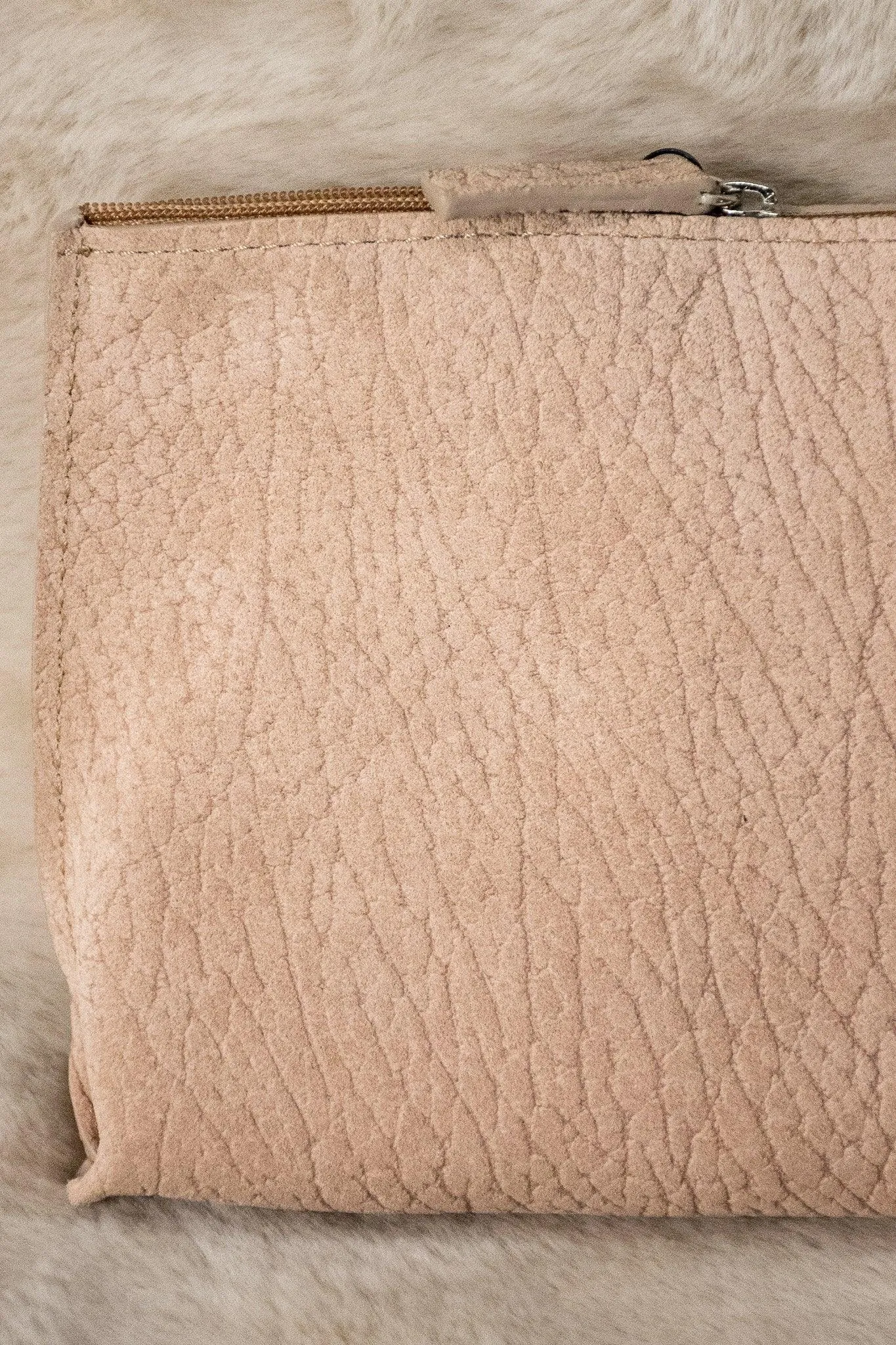 Blush Suede Essential Pouch