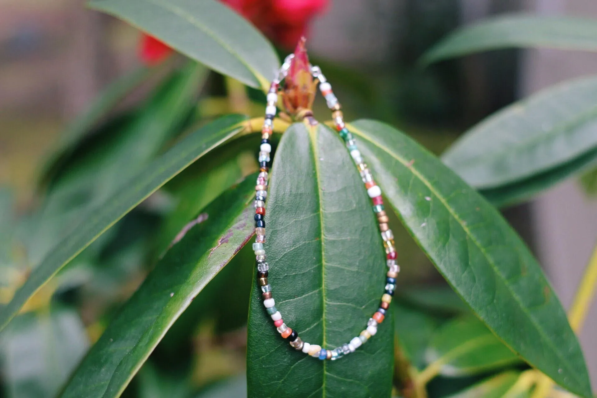 Bohemian Mixed Glass Beaded Anklet