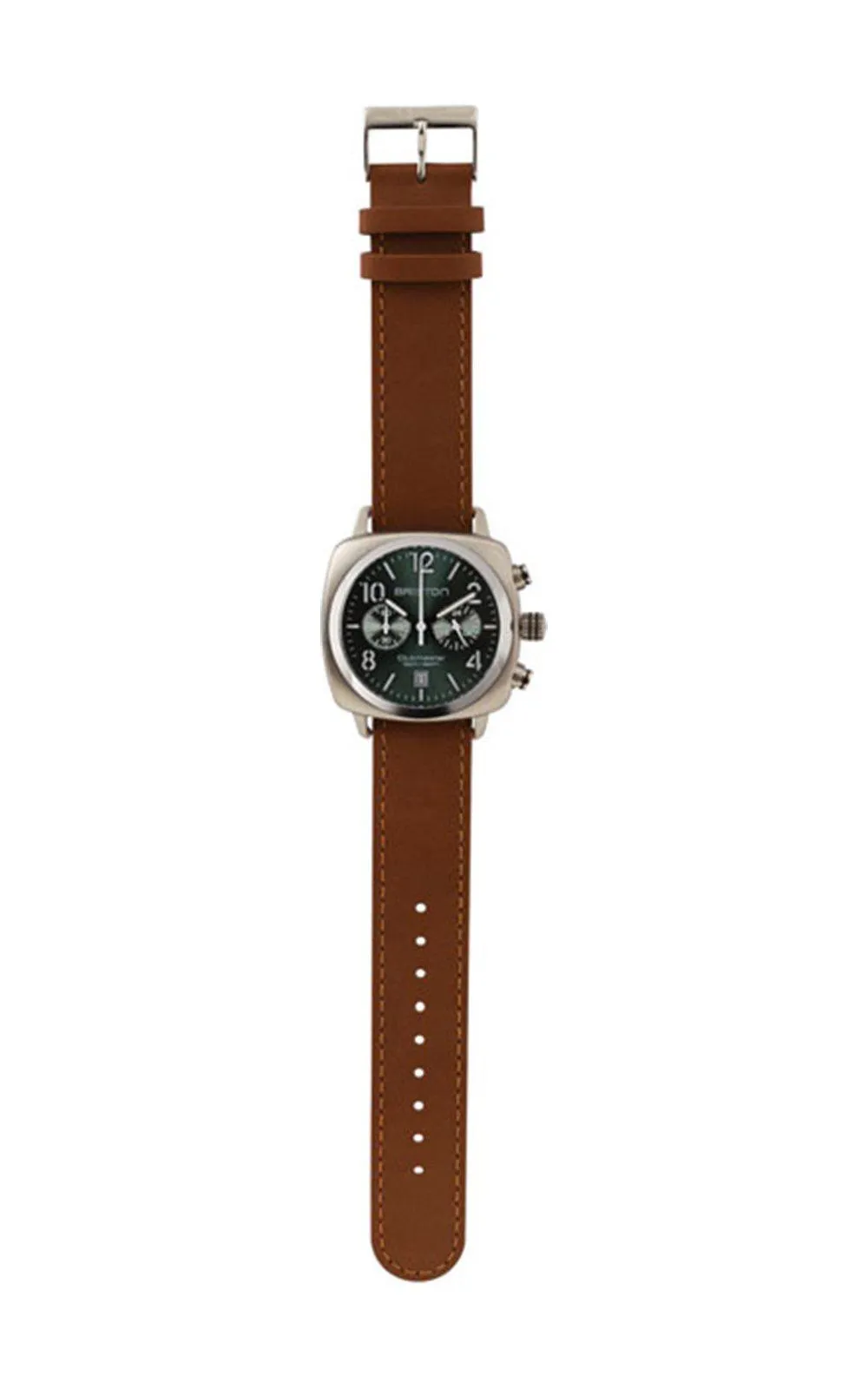 Briston Clubmaster Classic Steel Chronograph British Green Sunray Dial 40mm