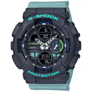 Casio Womens G-Shock BLue Resin Strap Black Analog-Digital Dial Quartz Watch - GMAS140-2A